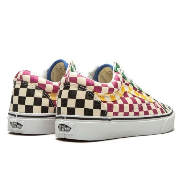 EUC Men’s Size 6/Women’s Size 7.5 Vans Old Skool Shoes Checkerboard Multicolor - Picture 4 of 12